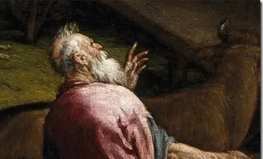 Pintura de Jacopo Bassano retratando a entrada dos animais na arca de Noé, símbolo da graça de Deus antes da obediência humana.