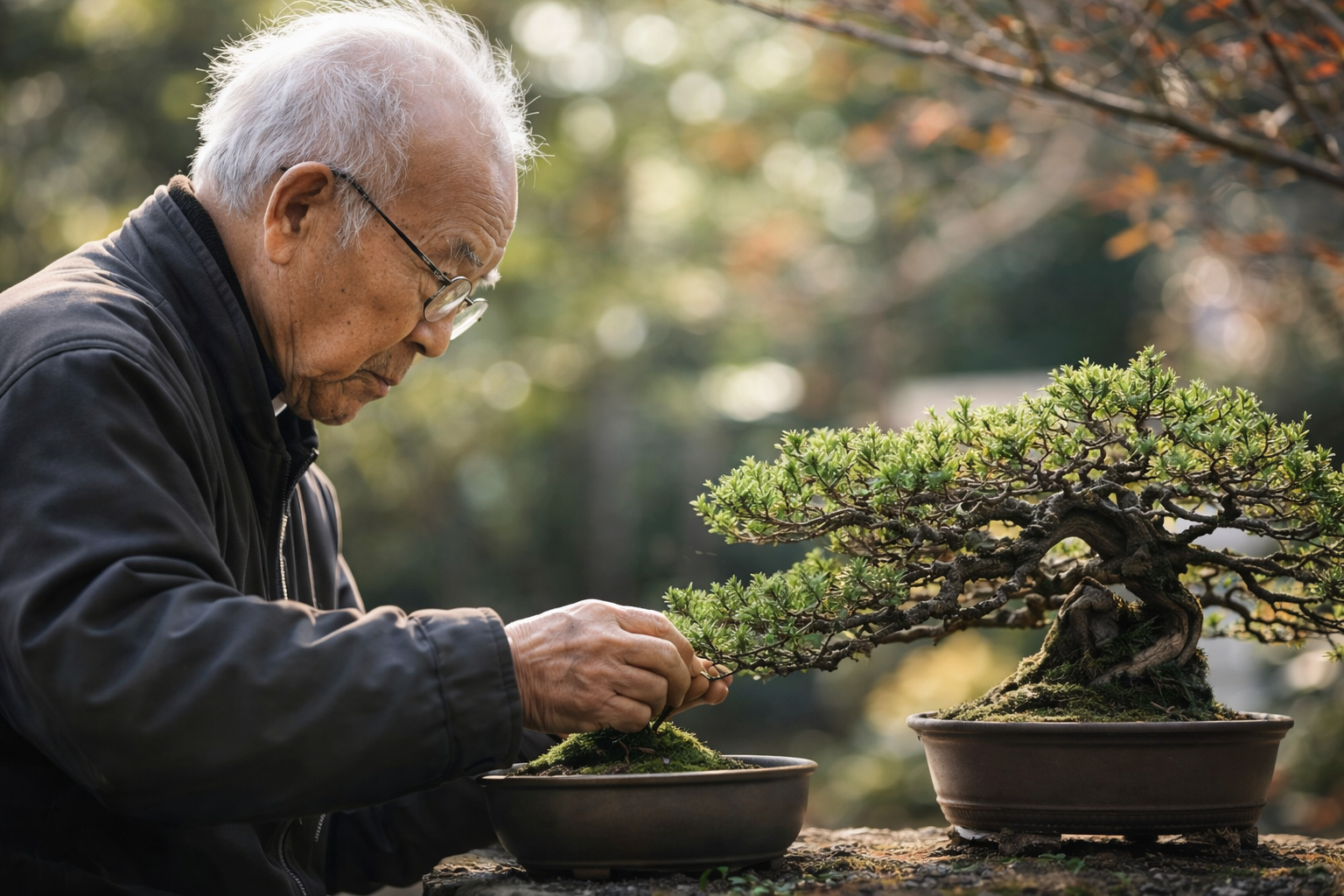 Amabilidade vestida de mansidão: cuidado paciente como quem cultiva um bonsai