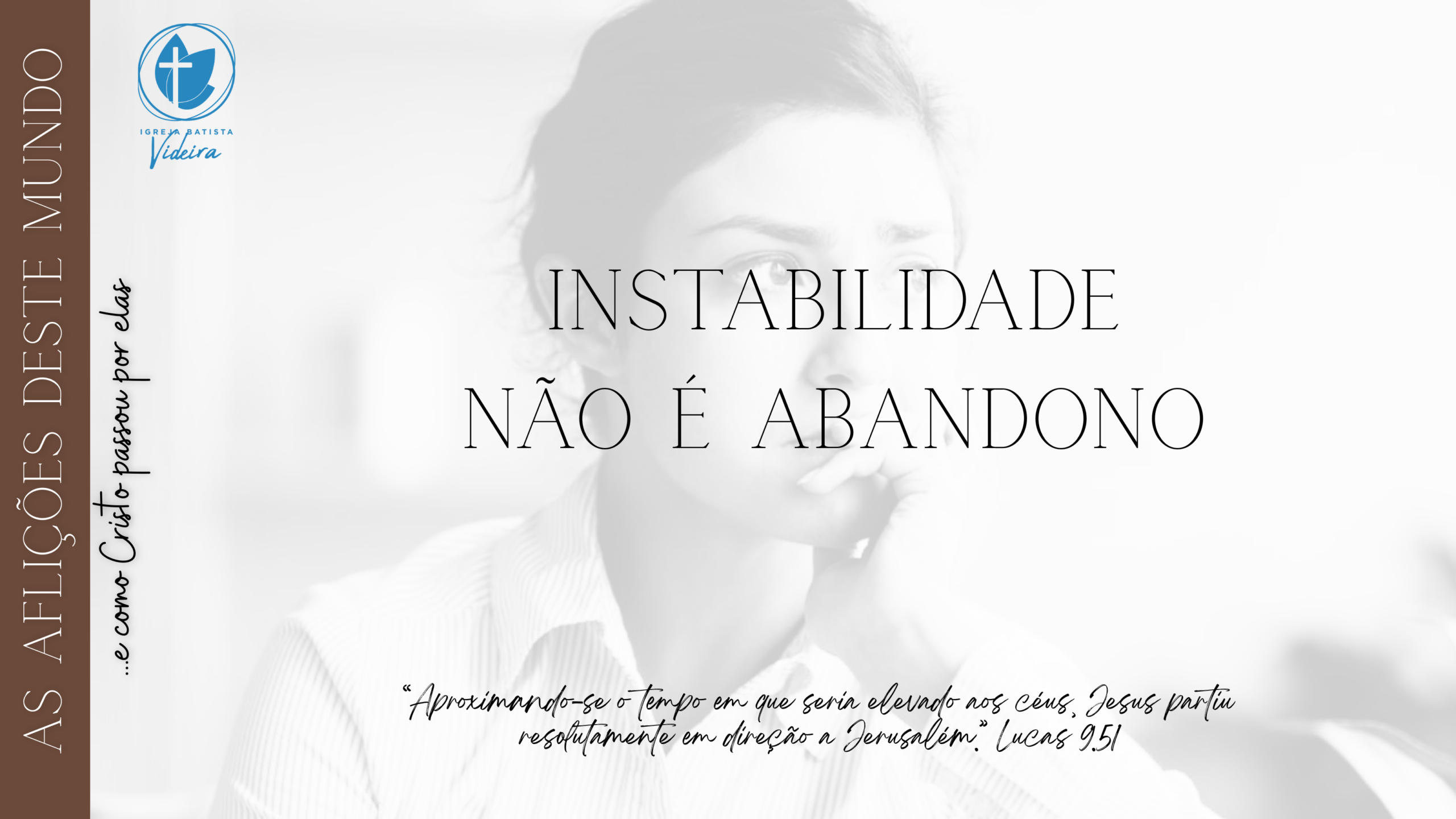 Imagem devocional sobre caminho instável, insegurança e confiança em Deus, com a frase “Instabilidade não é abandono”.